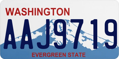 WA license plate AAJ9719