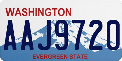 WA license plate AAJ9720