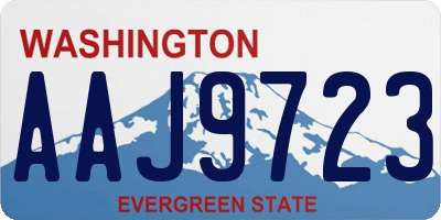 WA license plate AAJ9723