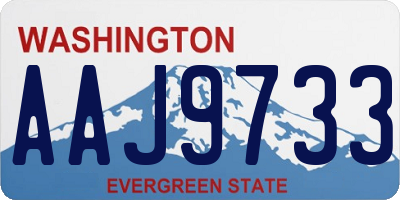 WA license plate AAJ9733