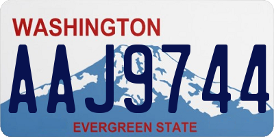 WA license plate AAJ9744