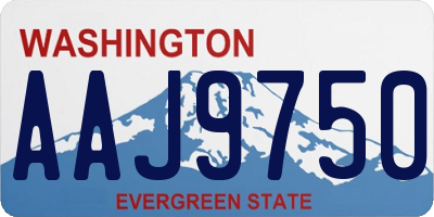 WA license plate AAJ9750