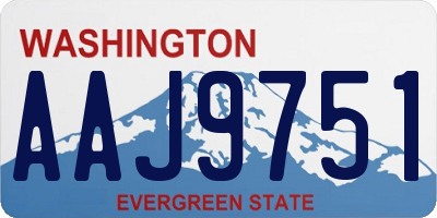 WA license plate AAJ9751
