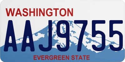 WA license plate AAJ9755