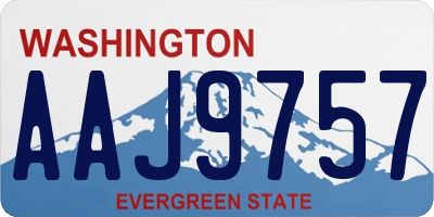 WA license plate AAJ9757