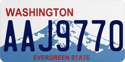 WA license plate AAJ9770