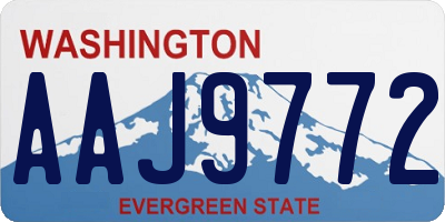 WA license plate AAJ9772