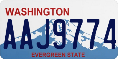 WA license plate AAJ9774
