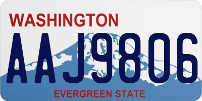 WA license plate AAJ9806