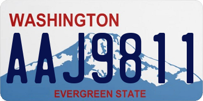 WA license plate AAJ9811