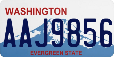 WA license plate AAJ9856