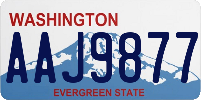 WA license plate AAJ9877