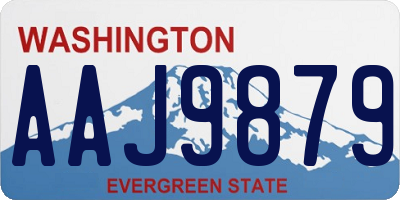 WA license plate AAJ9879