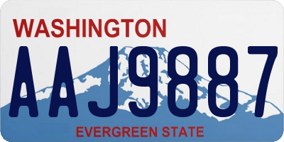 WA license plate AAJ9887