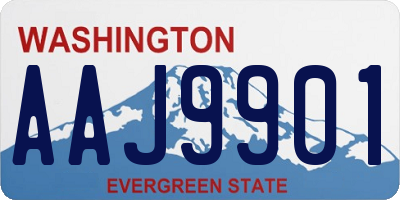 WA license plate AAJ9901