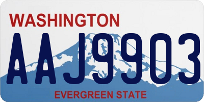 WA license plate AAJ9903