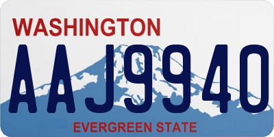 WA license plate AAJ9940