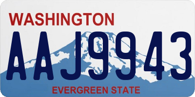WA license plate AAJ9943