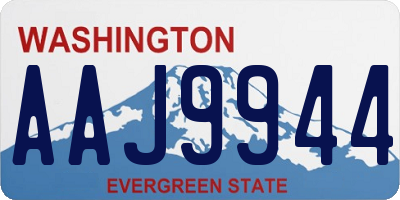 WA license plate AAJ9944