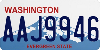 WA license plate AAJ9946