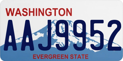 WA license plate AAJ9952