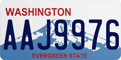 WA license plate AAJ9976