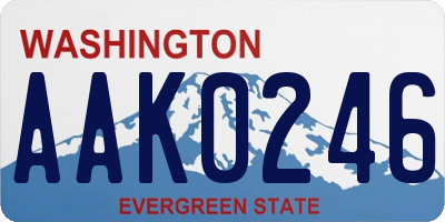 WA license plate AAK0246