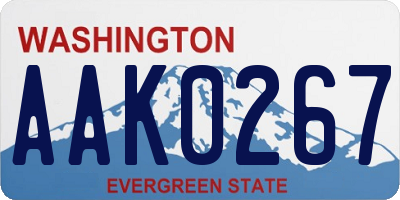 WA license plate AAK0267