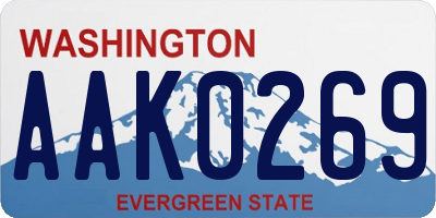 WA license plate AAK0269