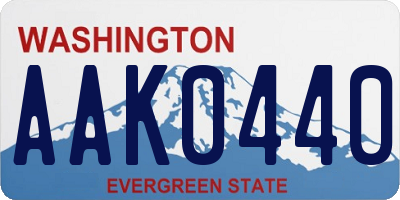 WA license plate AAK0440