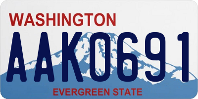 WA license plate AAK0691