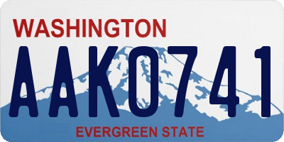 WA license plate AAK0741