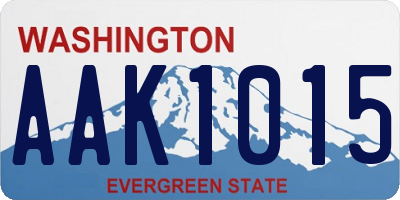 WA license plate AAK1015
