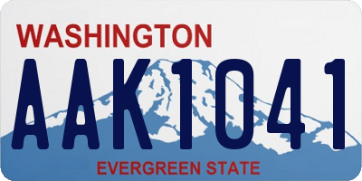 WA license plate AAK1041