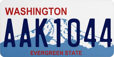 WA license plate AAK1044