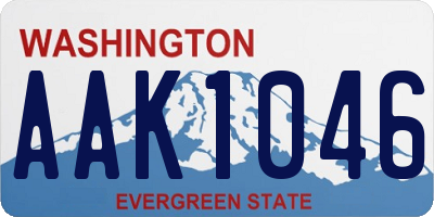 WA license plate AAK1046