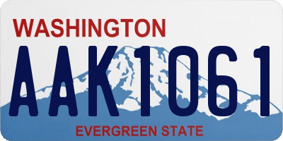 WA license plate AAK1061