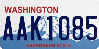 WA license plate AAK1085