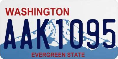 WA license plate AAK1095