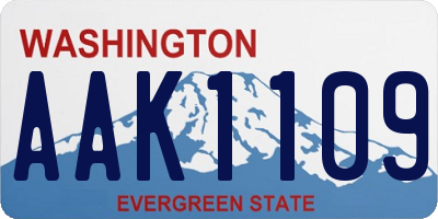 WA license plate AAK1109