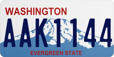 WA license plate AAK1144