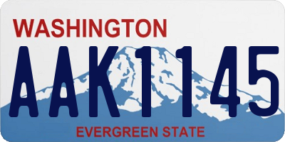 WA license plate AAK1145