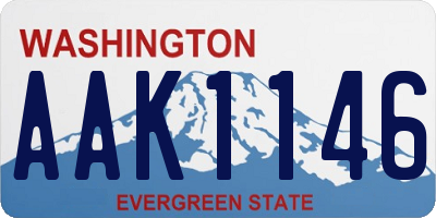 WA license plate AAK1146