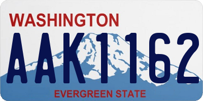 WA license plate AAK1162