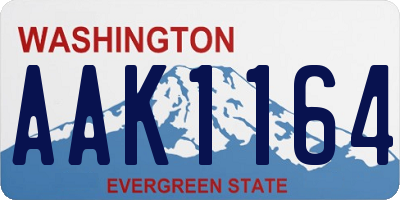 WA license plate AAK1164