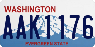 WA license plate AAK1176