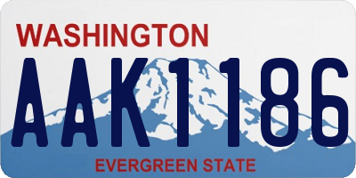 WA license plate AAK1186