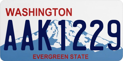 WA license plate AAK1229
