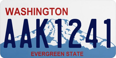 WA license plate AAK1241
