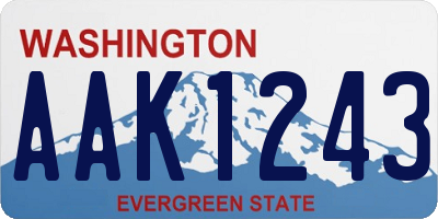 WA license plate AAK1243